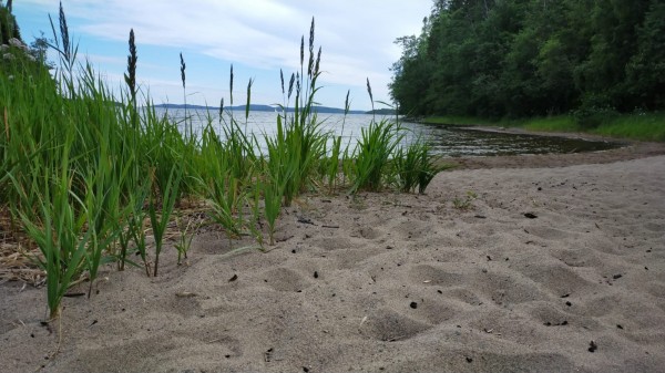 Même une plage de sable