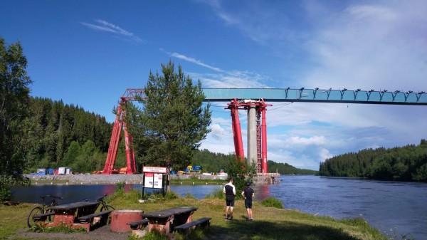 Dernier arrêt, proche de UMEA Pont en construction à l'est de Umea