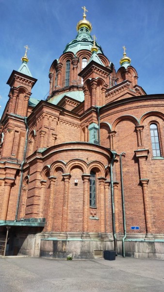 Me voila au centre d'Helsinki. Cathédrale Ouspenski