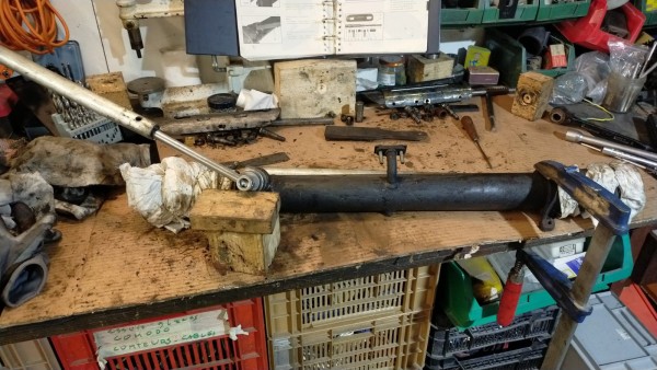 Démontage du pignon de crémaillère