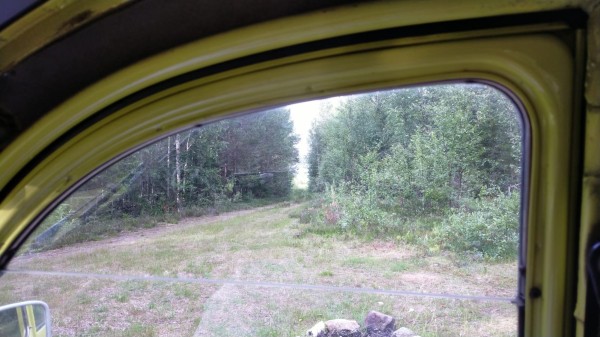 bivouac de ce soir, proche du lac en amont des rapides.