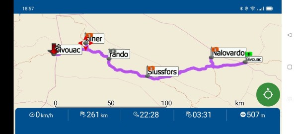 WhatsApp Image 2024-07-25 à 18.58.17_cc21dd31.jpg (84.56 Kio) Vu 1239 fois Voici le trajet du jour, avec ce que j'ai prévu pour ce soir<br />Donc Bivouac en Norvège juste après la frontière