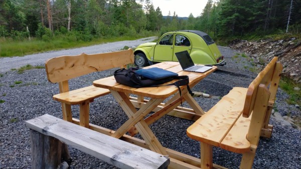 Le bivouac de ce soir, j'ai du m'éloigner un peu de la côte pour trouver un coin tranquille