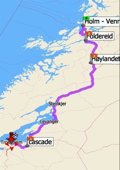 récap de la journée: environ 350 km, en grande partie sous la pluie. mais heureusement, des éclaircies en fin de journée.