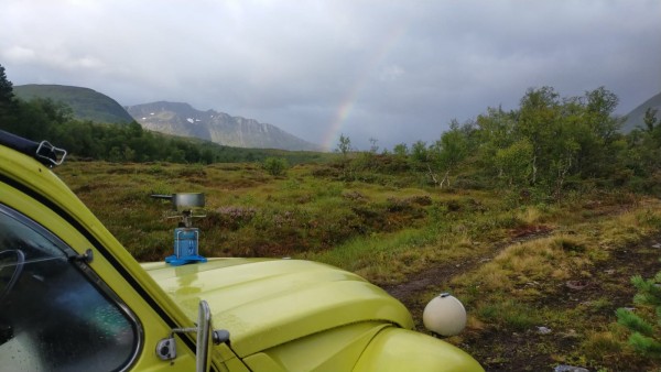 et ce matin, j'ai droit à l'arc en ciel