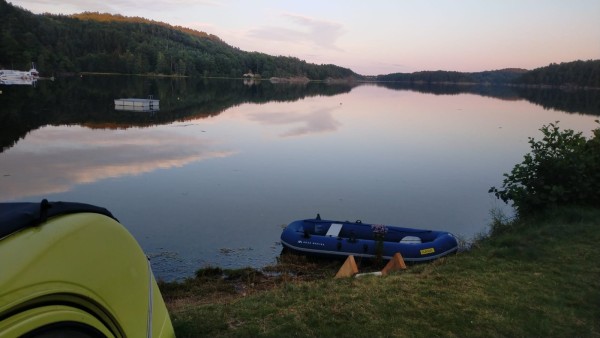 Belle lumière sur le fjord ce soir