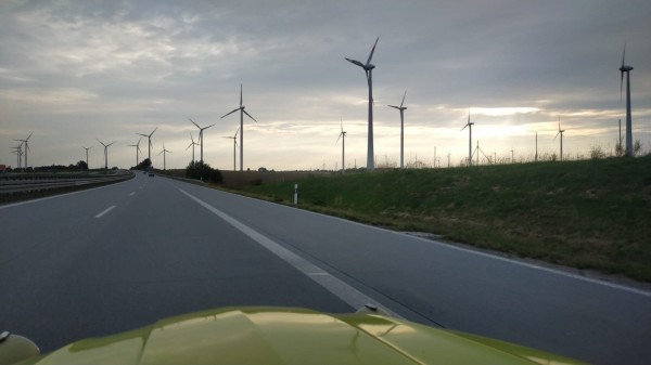 En Allemagne, je retrouve les forêts d'éoliennes.