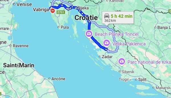 Je reprendrai la route demain matin en direction du park national de Paklenica.